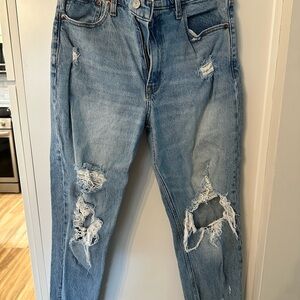 Abercrombie & Fitch Mom Jeans with Distressed Details